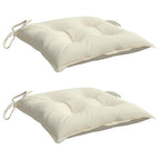 Cuscini per Sedia 2pz Bianco Crema 40x40x7 cm in Tessuto Oxford