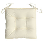 Cuscini per Sedia 2pz Bianco Crema 40x40x7 cm in Tessuto Oxford
