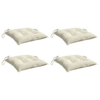 Cuscini per Sedia 4pz Bianco Crema 40x40x7 cm in Tessuto Oxford