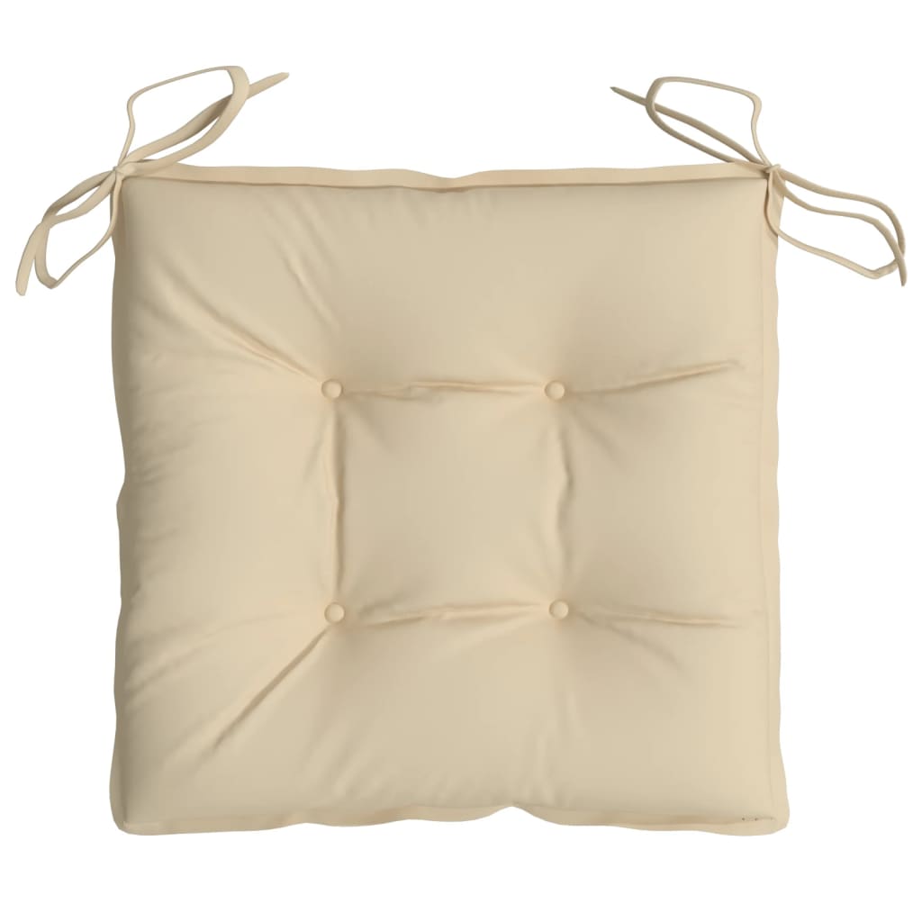 Cuscini per Sedia 2 pz Beige 40x40x7 cm in Tessuto Oxford
