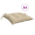 Cuscini per Sedia 4 pz Beige 40x40x7 cm in Tessuto Oxford