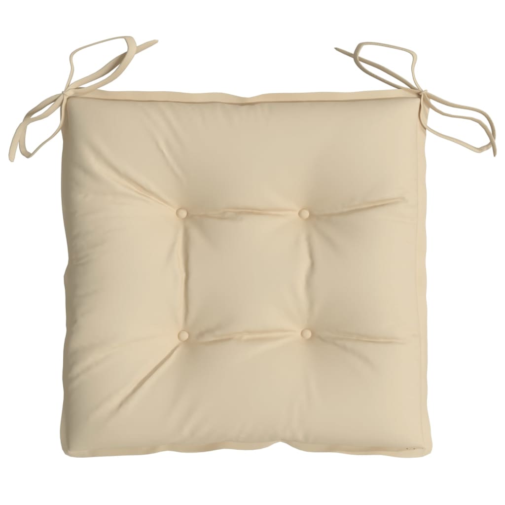 Cuscini per Sedia 6 pz Beige 40x40x7 cm in Tessuto Oxford