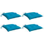 Cuscini per Sedia 4pz Azzurro 40x40x7 cm in Tessuto Oxford