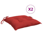 Cuscini per Sedia 2 pz Rossi 40x40x7 cm in Tessuto Oxford