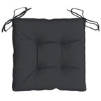 Cuscini per Sedia 2 pz Neri 40x40x7 cm in Tessuto Oxford