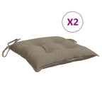 Cuscini per Sedia 2 pz Tortora 40x40x7 cm in Tessuto Oxford