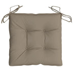 Cuscini per Sedia 4 pz Tortora 40x40x7 cm in Tessuto Oxford