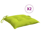 Cuscini per Sedia 2 pz Verde Intenso 40x40x7 cm Tessuto Oxford