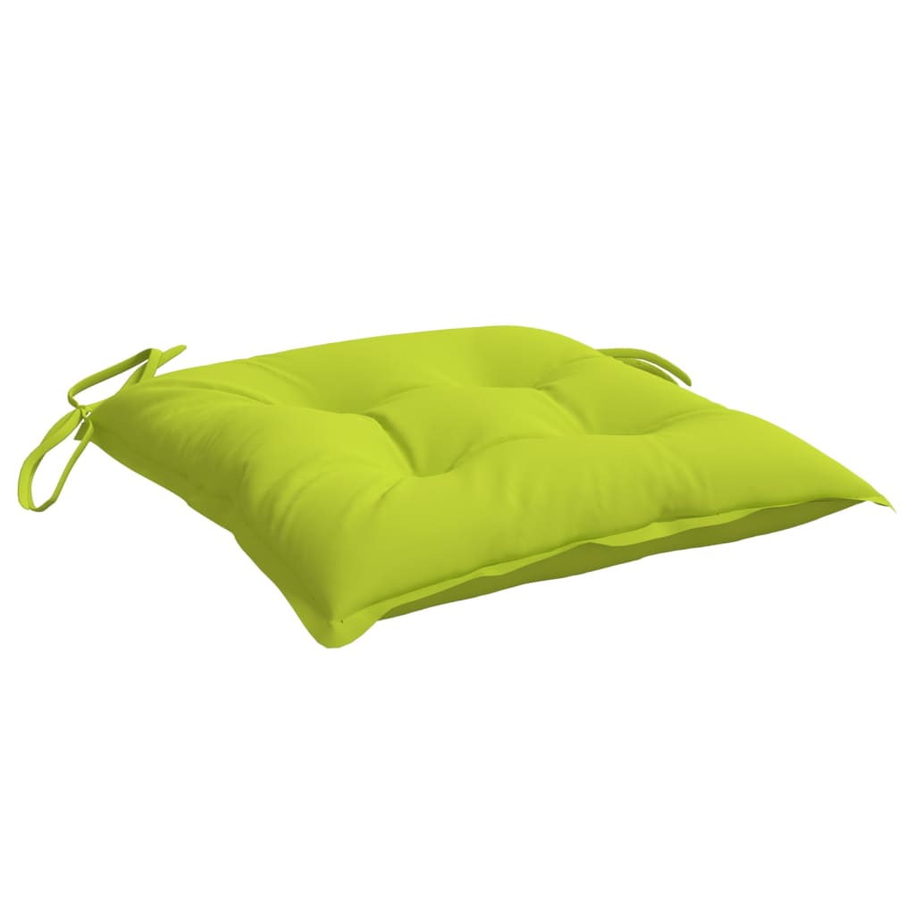Cuscini per Sedia 2 pz Verde Intenso 40x40x7 cm Tessuto Oxford