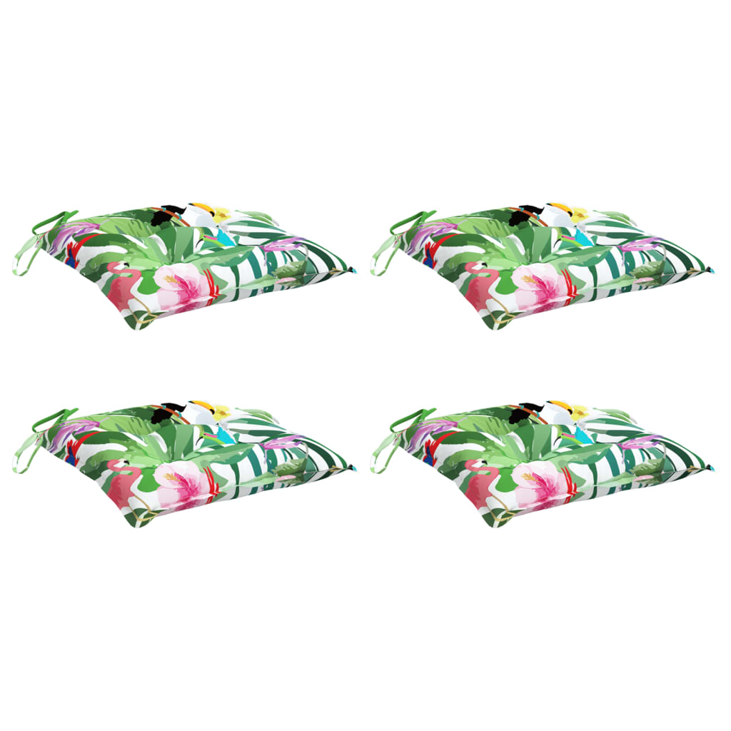 Cuscini per Sedia 4 pz Multicolore 40x40x7 cm Tessuto