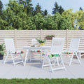 Cuscini per Sedia 4 pz Multicolore 40x40x7 cm Tessuto