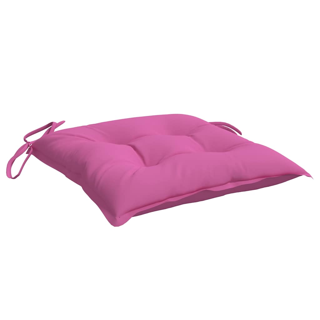 Cuscini per Sedia 6 pz Rosa 40x40x7 cm in Tessuto