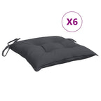 Cuscini per Sedia 6 pz Antracite 50x50x7 cm Tessuto Oxford