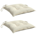 Cuscini per Sedia 2 pz Bianco Crema 50x50x7cm in Tessuto Oxford