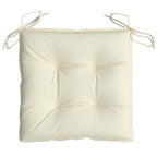 Cuscini per Sedia 2 pz Bianco Crema 50x50x7cm in Tessuto Oxford