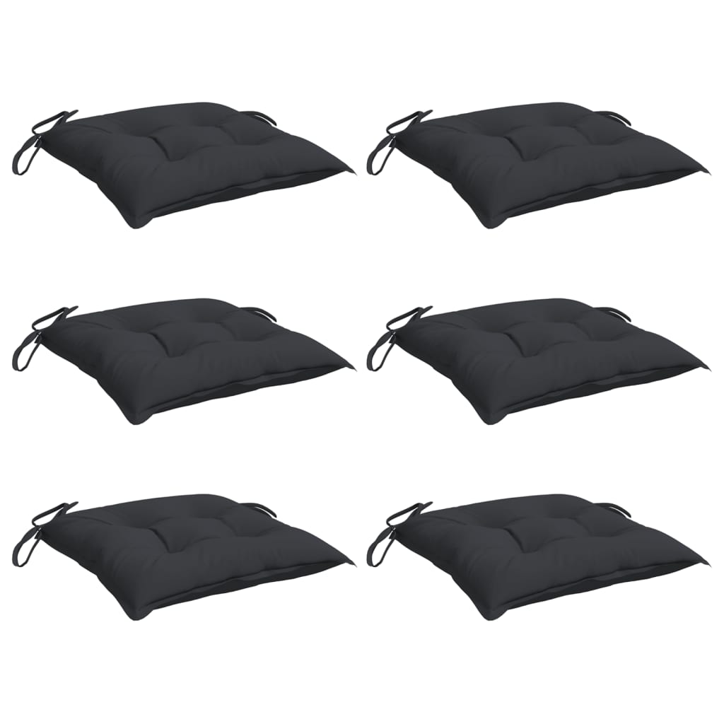 Cuscini per Pallet 6 pz Neri 50x50x7 cm Tessuto Oxford