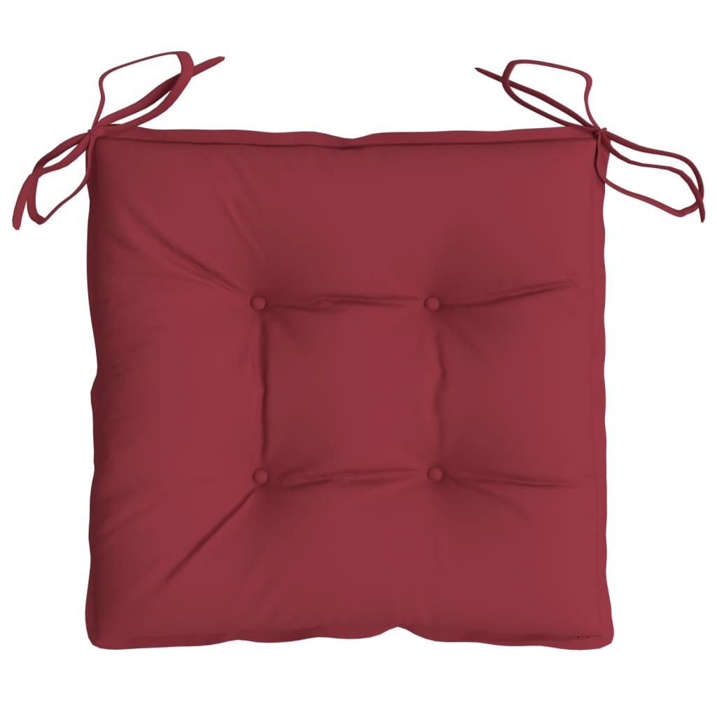 Cuscini per Pallet 2 pz Rosso Vino 50x50x7 cm Tessuto Oxford