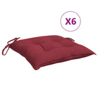 Cuscini per Pallet 6 pz Rosso Vino 50x50x7 cm Tessuto Oxford