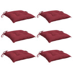 Cuscini per Pallet 6 pz Rosso Vino 50x50x7 cm Tessuto Oxford