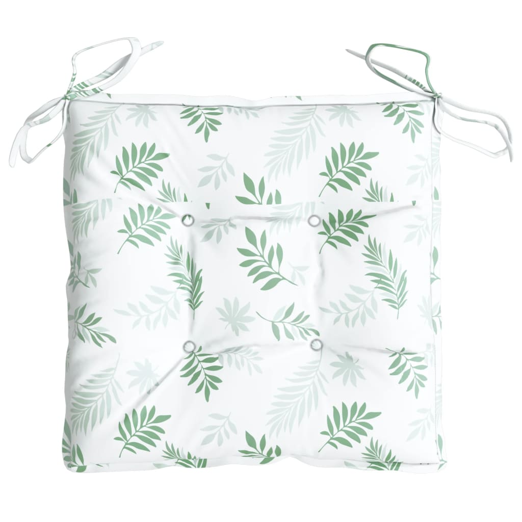 Cuscini per Sedia 6 pz a Foglie 50x50x7 cm Tessuto Oxford