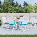 Cuscini per Sedia 6 pz Turchese 50x50x7 cm Tessuto Oxford