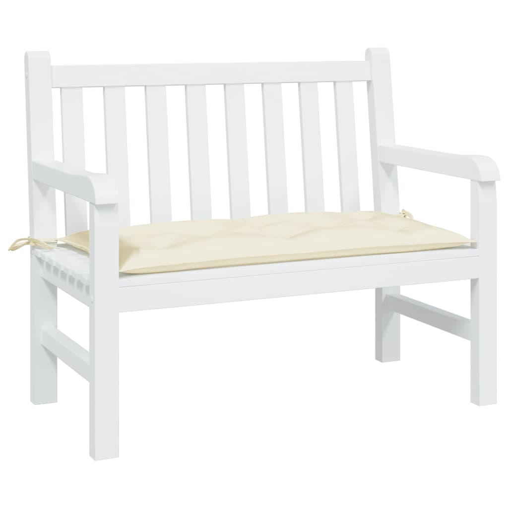 Cuscino per Panca da Giardino Crema 100x50x7 cm Tessuto Oxford
