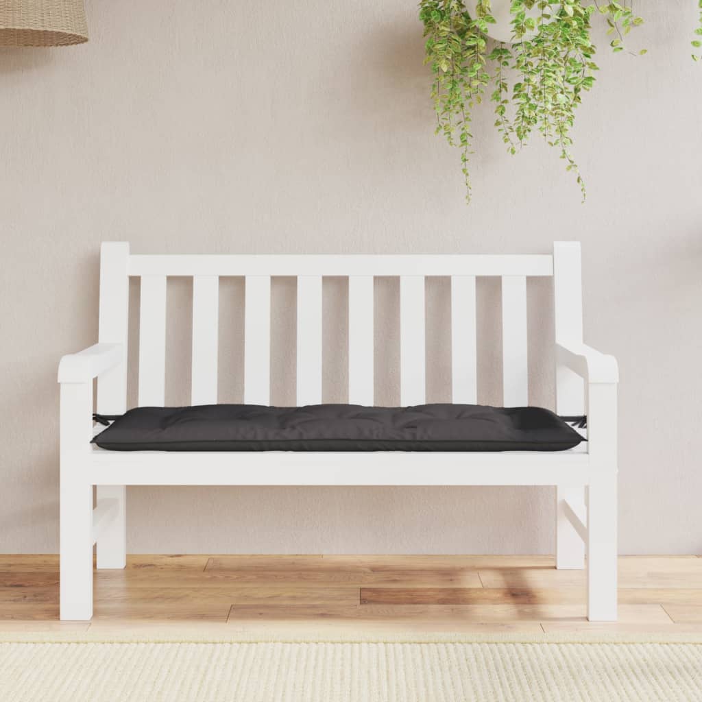 Cuscino per Panca Antracite 120x50x7 cm in Tessuto Oxford