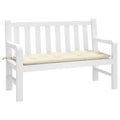 Cuscino per Panca da Giardino Crema 120x50x7 cm Tessuto Oxford