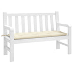 Cuscino per Panca da Giardino Crema 120x50x7 cm Tessuto Oxford