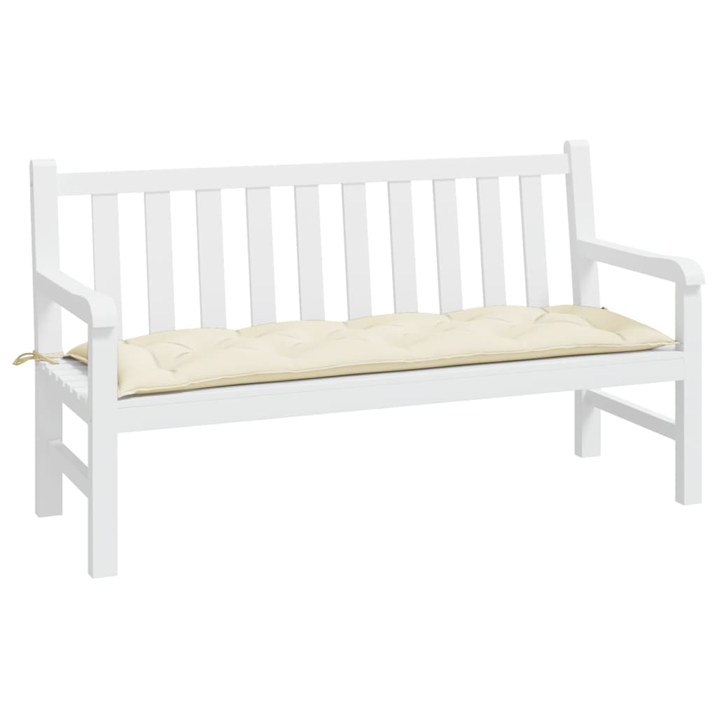 Cuscino per Panca Crema 150x50x7 cm in Tessuto Oxford
