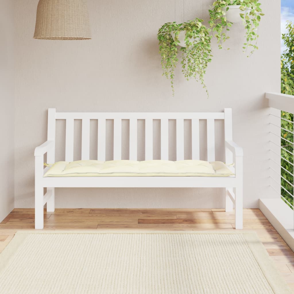 Cuscino per Panca Crema 150x50x7 cm in Tessuto Oxford