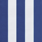 Cuscino per Panca Bianco e Blu 150x50x7 cm in Tessuto Oxford