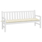 Cuscino per Panca Giardino Crema 180x50x7 cm in Tessuto Oxford