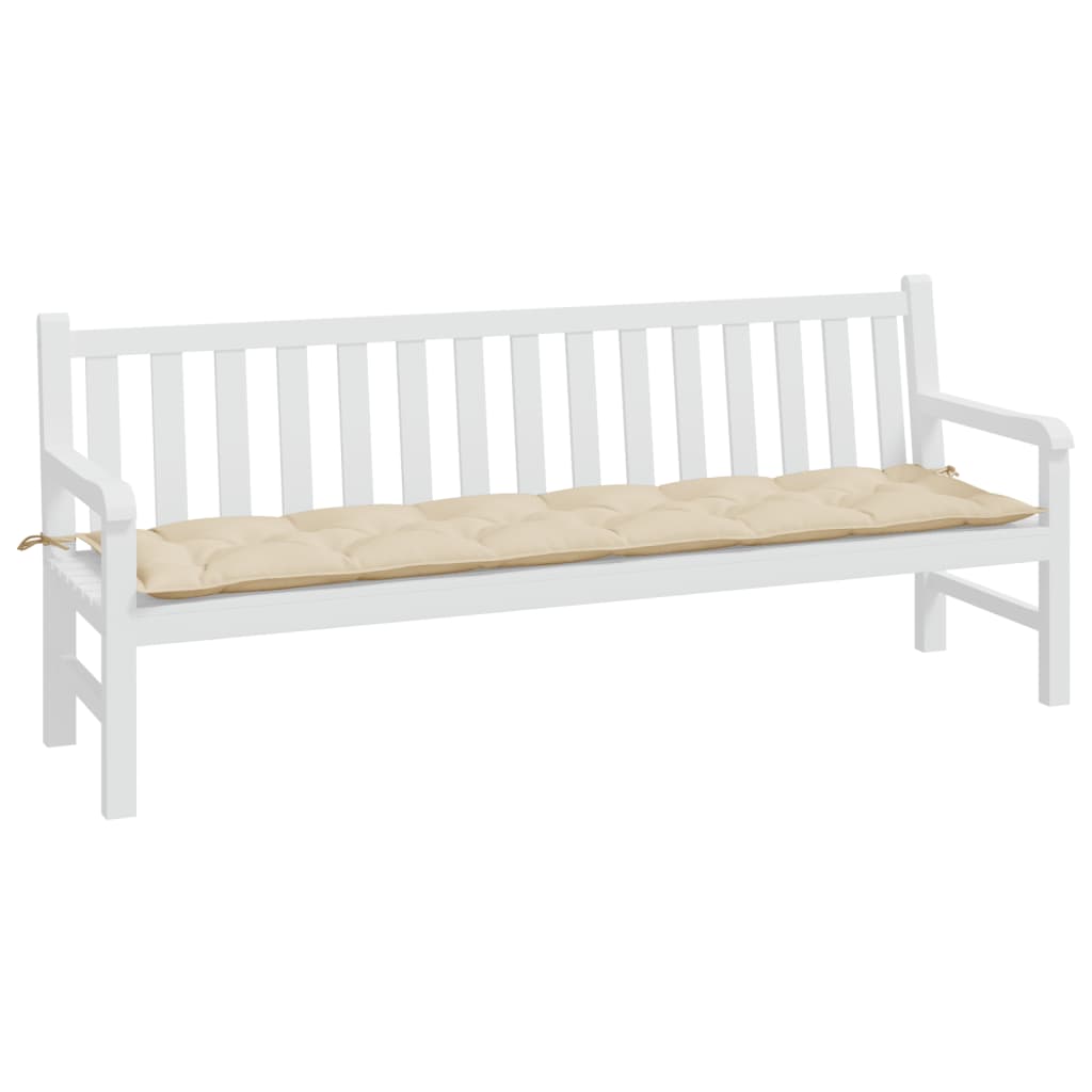 Cuscino per Panca Beige 200x50x7 cm in Tessuto Oxford