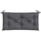 Cuscini Panca Giardino 2pz Antracite 100x50x7cm Tessuto Oxford