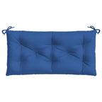Cuscini Panca Giardino 2pz Blu Reale 100x50x7 cm Tessuto Oxford