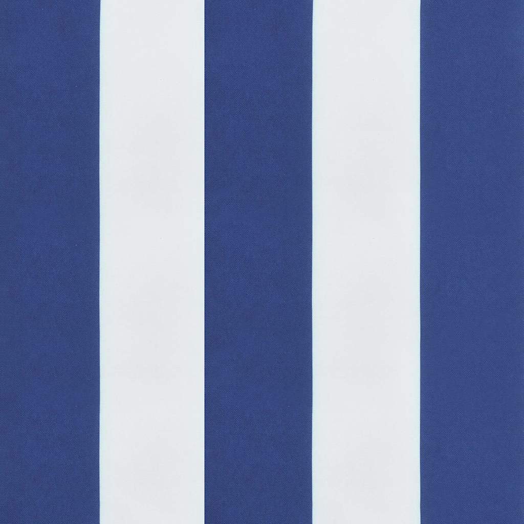 Cuscini Panca Giardino 2pz Righe Bianche Blu 100x50x7cm Tessuto