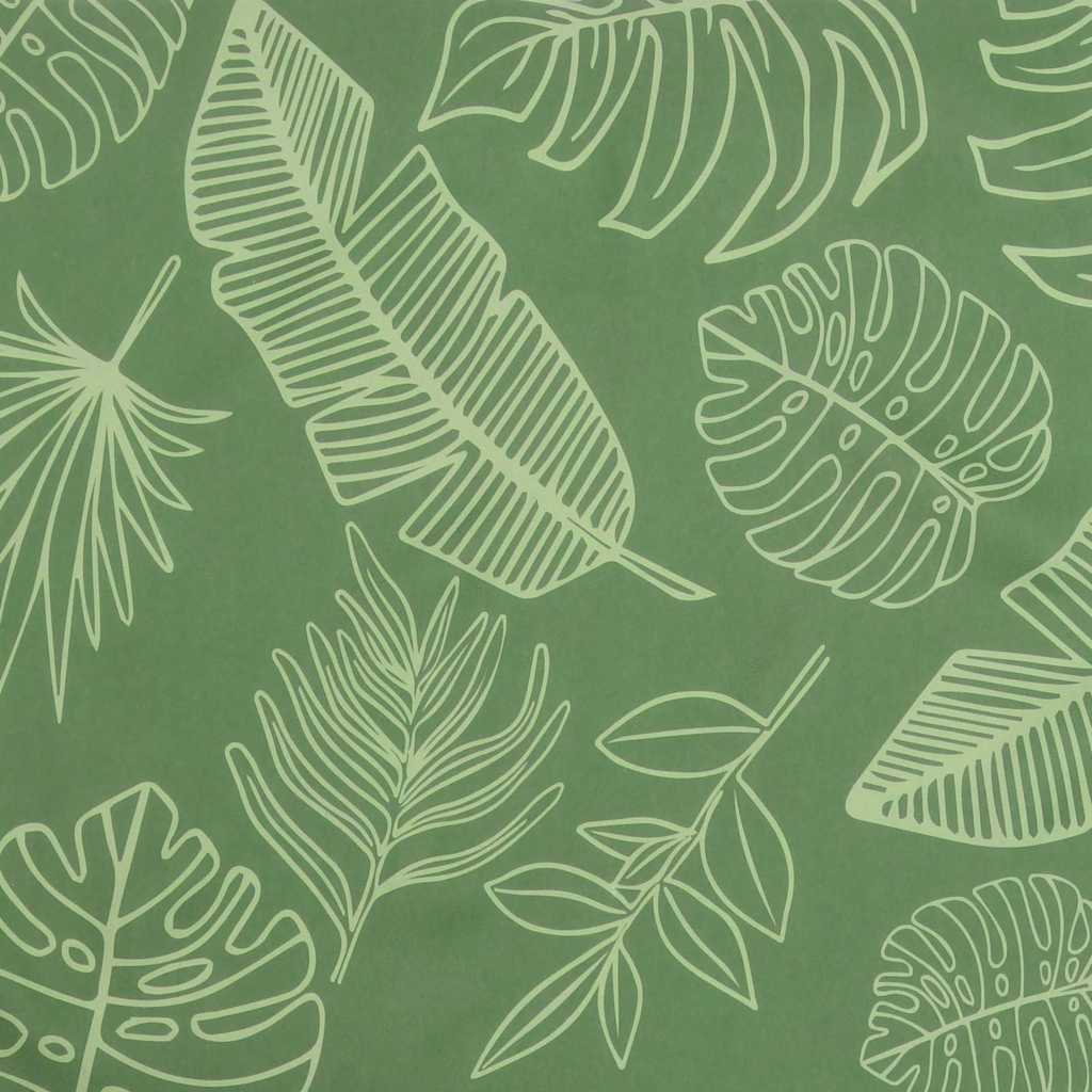 Cuscini Panca Giardino 2 pz Motivo a Foglie 100x50x7 cm Tessuto