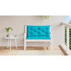 Cuscini per Panca da Giardino 2 pz Turchese 100x50x7 cm Tessuto