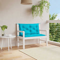 Cuscini per Panca da Giardino 2 pz Turchese 100x50x7 cm Tessuto