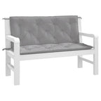 Cuscini Panca da Giardino 2pz Grigi 120x50x7 cm Tessuto Oxford