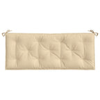 Cuscini Panca da Giardino 2pz Beige 120x50x7 cm Tessuto Oxford