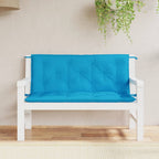 Cuscini per Panca 2 pz Azzurri 120x50x7cm in Tessuto Oxford