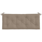 Cuscini per Panca 2 pz Tortora 120x50x7 cm in Tessuto Oxford