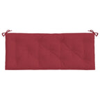 Cuscini per Panca 2 pz Rosso Vino 120x50x7 cm in Tessuto Oxford