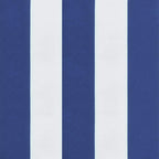 Cuscini Panca Giardino 2pz Righe Bianche Blu 120x50x7cm Tessuto
