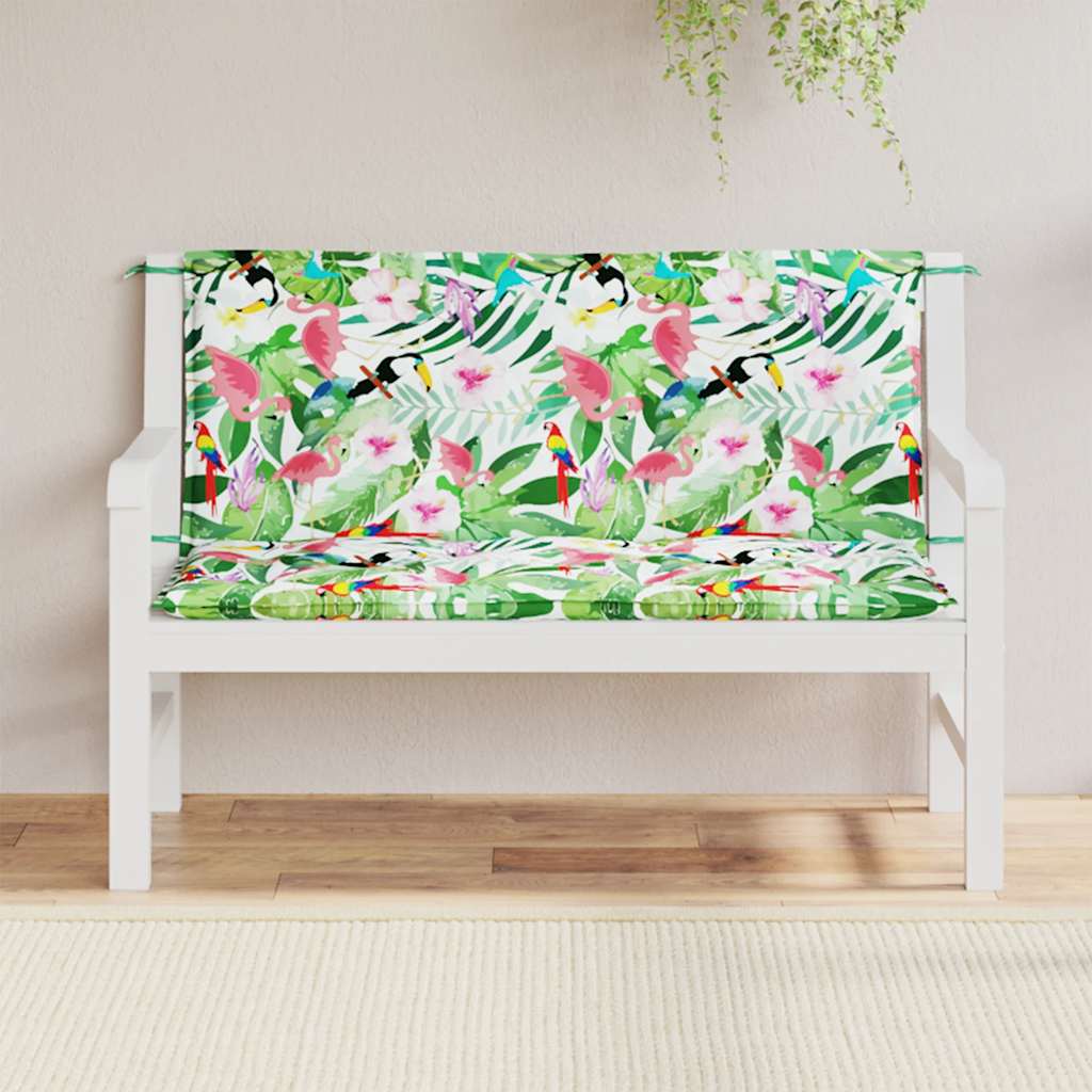 Cuscini Panca da Giardino 2pz Multicolore 120x50x7cm in Tessuto