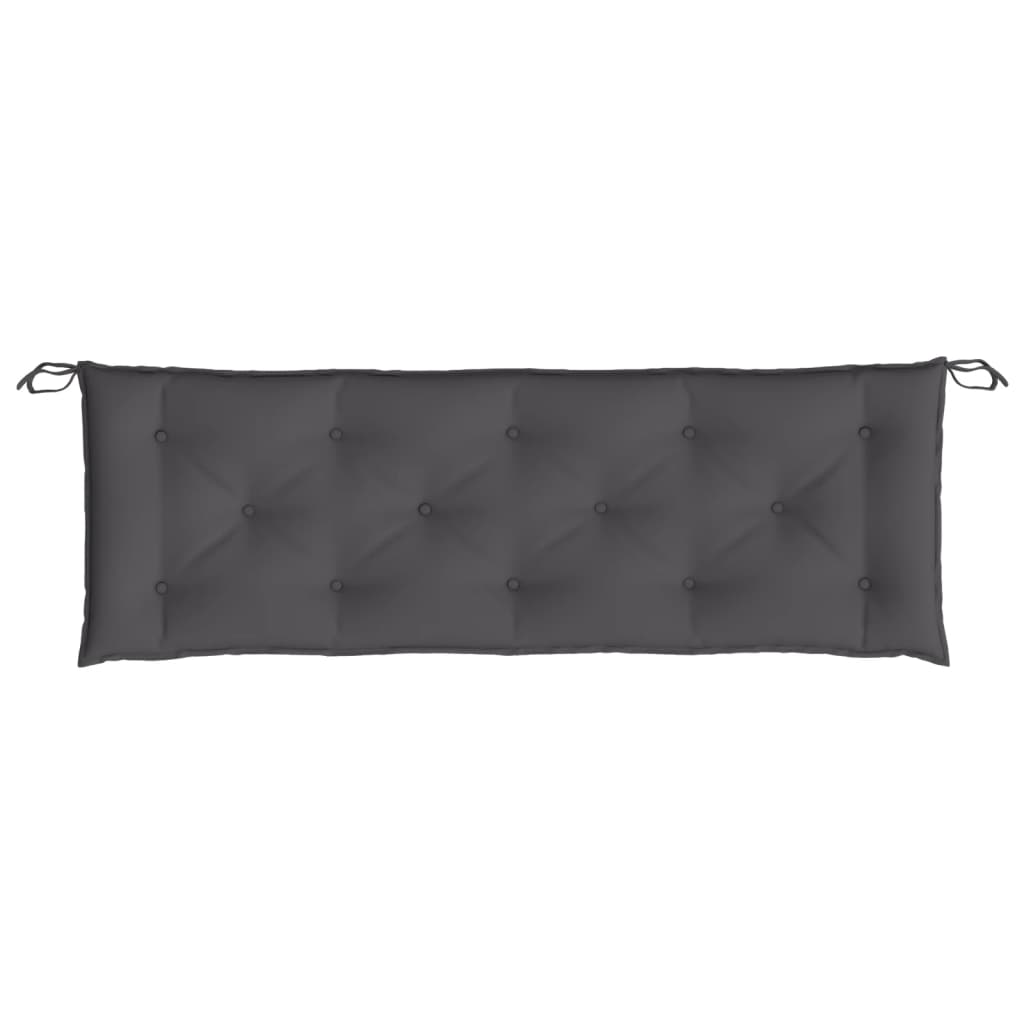 Cuscini Panca Giardino 2pz Antracite 150x50x7cm Tessuto Oxford