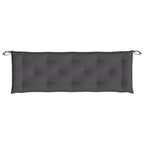 Cuscini Panca Giardino 2pz Antracite 150x50x7cm Tessuto Oxford