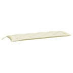 Cuscini Panca Giardino 2pz Bianco Crema 150x50x7 Tessuto Oxford